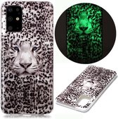Voor Samsung Galaxy S20 + lichtgevende TPU zachte beschermhoes (Leopard Tiger)