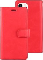 Voor iPhone 12 Pro Max GOOSPERY MANSOOR Crazy Horse Texture Horizontale flip lederen tas met houder & kaartsleuven & portemonnee (rood)