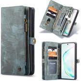 Voor Galaxy S20 Ultra CaseMe Afneembare multifunctionele horizontale flip lederen tas, met kaartsleuf & houder & rits portemonnee & fotolijst (groen)