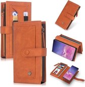 Voor Galaxy S10 + POLA multifunctionele mode magnetische horizontale flip lederen tas met kaartsleuven & portemonnee & fotolijst & houder (bruin)