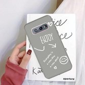 Voor Galaxy S10 Enjoy Love Pattern Frosted TPU beschermhoes (grijs)