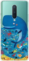 Voor OnePlus 8 schokbestendig geverfd transparant TPU beschermhoes (walvis zeebodem)