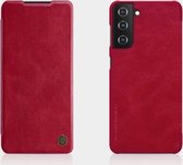 Voor Samsung Galaxy S21 5G NILLKIN QIN Series Crazy Horse Texture Horizontale Flip lederen tas met kaartsleuf (rood)