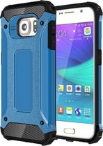 Voor Galaxy S6 / G920 Tough Armor TPU + pc combinatiebehuizing (blauw)