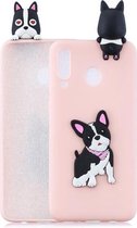 Voor Galaxy M30 3D Cartoon patroon schokbestendig TPU beschermhoes (schattige hond)