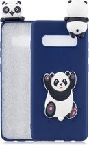 Voor Galaxy S10 + 3D Cartoon Pattern Shockproof TPU beschermhoes (Panda)