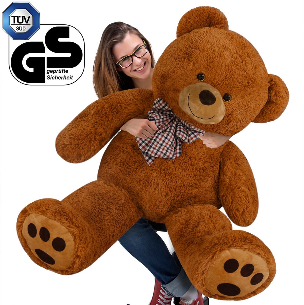 Teddybeer, knuffelbeer, teddy XXXL , knuffel, beer, bruin | bol.com