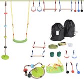Slackline - Ninja Slackline Set - Klimrek - Klimmen - Buitenspeelgoed - Kinderen - 5-12 jaar