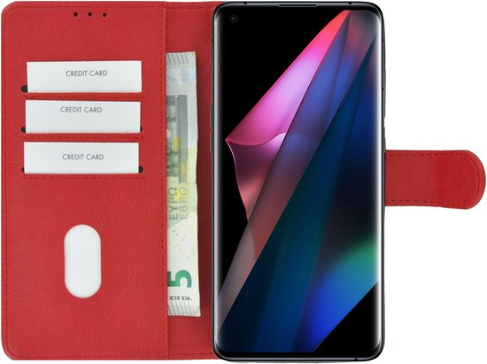 Oppo X3 Trouver Case - Oppo Recherche Pro X3 - Portefeuille Rouge Couverture Bookcase
