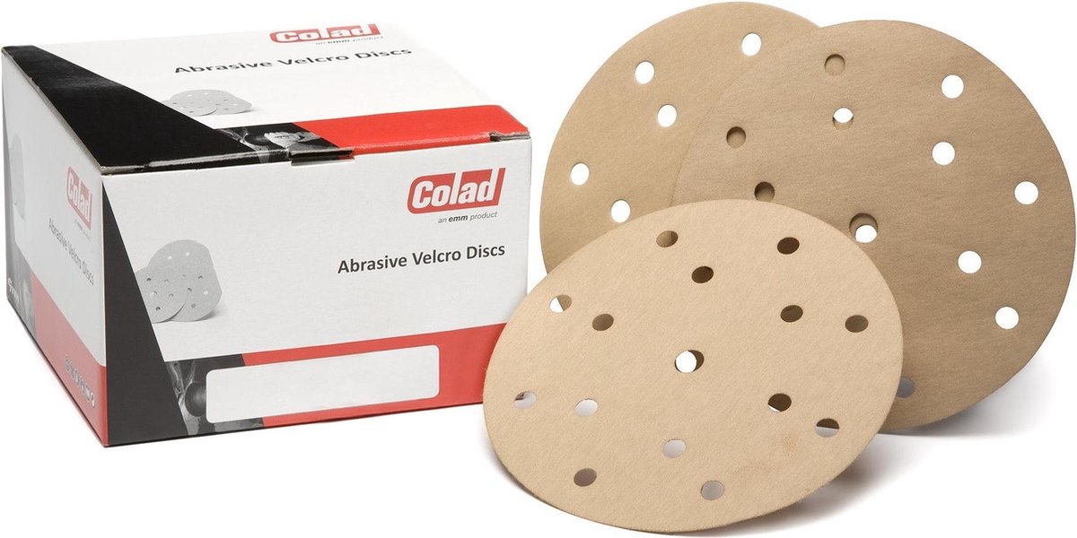 COLAD Schuurschijven 150mm met 15 gaten Velcro - P1500