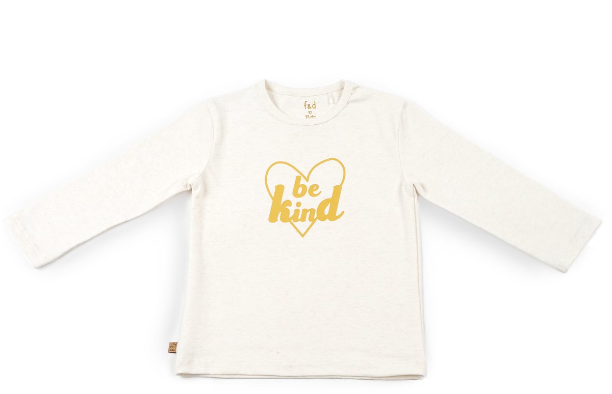 Frogs and Dogs - Shirt Be Kind s Off Mini - Wit - Maat 92 - Meisjes