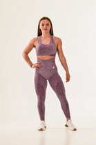Power sportoutfit / sportkleding set voor dames / fitnessoutfit legging + sport beha (blauw)