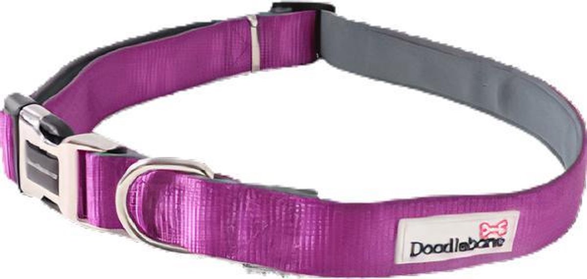 Goedkoopste Doodlebone Hondenhalsband Bold Comfort 60 - 70 Cm Violet