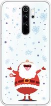 Voor Xiaomi Redmi Note 8 Pro Trendy schattig kerstpatroon doorzichtig TPU beschermhoes (kerstman)