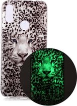 Voor Xiaomi Redmi Note 7 Lichtgevende TPU zachte beschermhoes (Leopard Tiger)