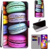 Voor Samsung Galaxy M31s Gekleurde Tekening Cross Textuur Horizontale Flip PU Lederen Case met Houder & Kaartsleuven & Portemonnee & Lanyard (Kleurrijke Laagcake)