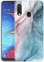 Voor Samsung Galaxy A20e marmeren schokbestendige TPU beschermhoes (abstract grijs)