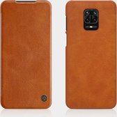 Voor Xiaomi Redmi Note 9 Pro NILLKIN QIN-serie Crazy Horse-textuur Horizontale flip lederen tas met kaartsleuf (bruin)