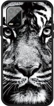 Voor Xiaomi MI 10 Lite Pattern Printing Embossment TPU Mobile Case (White Tiger)