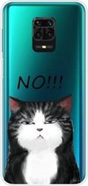 Voor Xiaomi Redmi Note 9S schokbestendig geverfd transparant TPU beschermhoes (geen kat)