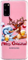 Voor Samsung Galaxy S20 Ultra Christmas Pattern TPU Protective Cas (Snowman Elk)