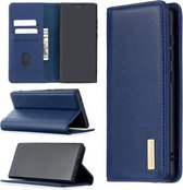 Voor Samsung Galaxy Note20 Ultra 2 in 1 afneembare magnetische horizontale flip lederen tas met houder & kaartsleuven & portemonnee (blauw)