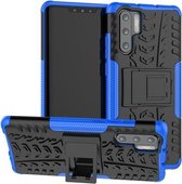 Tyre Texture TPU + PC schokbestendig hoesje voor Huawei P30 Pro, met houder (blauw)