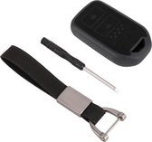Auto Stroomden Plastic Mesvormige Sleutel Beschermhoes Twee Knoppen voor Honda (Zwart)