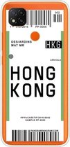 Voor Xiaomi Redmi 9C Boarding Card Series Pattern TPU beschermhoes (Hong Kong)
