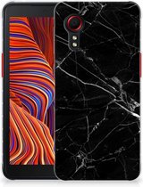 Smartphone hoesje Geschikt voor Samsung Xcover 5 Enterprise Edition | Geschikt voor Samsung Galaxy Xcover 5 Transparant Hoesje Marmer Zwart