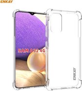 Voor Samsung Galaxy A32 4G Hat-Prince ENKAY Helder TPU schokbestendig hoesje Zachte antislip hoes