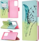 Voor Samsung Galaxy Note 20 Ultra Gekleurde Tekening Patroon Horizontale Flip Leren Case met Houder & Kaartsleuven & Portemonnee (Veer)