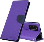 Voor Samsung Galaxy Note20 GOOSPERY FANCY DAGBOEK Horizontale Flip PU lederen tas met houder & kaartsleuven & portemonnee (paars)