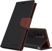 Voor Samsung Galaxy Note20 GOOSPERY FANCY DAGBOEK Horizontale Flip PU Leather Case met Houder & Kaartsleuven & Portemonnee (Taupe)