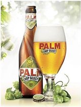 Metalen Bord Palm Bier met Glas