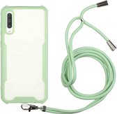 Voor Samsung Galaxy A50 / A30s / A50s acryl + kleur TPU schokbestendig hoesje met nekkoord (avocado)