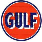 Retro Vintage Muur Decoratie uit Metaal Motor Olie 14 Gulf