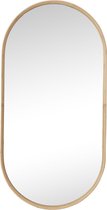 HÜBSCH INTERIOR - Grote ovale spiegel van bamboe - 48x6xh95cm