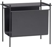 HÜBSCH INTERIOR - Zwarte bijzettafel met lectuurbak - 45x26xh40cm