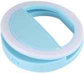 Garpex® Selfie Ringlamp Oplaadbaar - Opzetbare Selfie Light Ring - Blauw