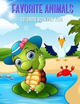 FAVORITE ANIMALS - Coloring Book For Kids