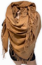 WARME SJAAL - OMSLAGDOEK - EFFEN - CAMEL - 140 X 140CM