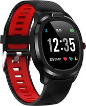 Belesy® Thermo - Smartwatch -Zwart/Rood - Moederdag