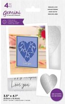 Gemini Clearstamp&snijmal set - Abstract Shape - Endless Love