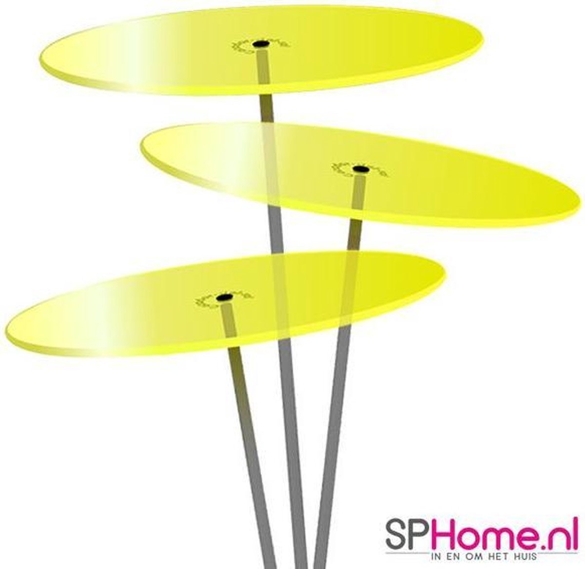 Cazador Del Sol Zonnevangers - tuin decoratie voor buiten - Ø150mm x 120cm Lemon Set3