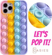 Casies Apple iPhone 6/6s Pop It Fidget Toy telefoonhoesje - Rainbow case - Gezien op TikTok - Soft case hoesje - Fidget Toys