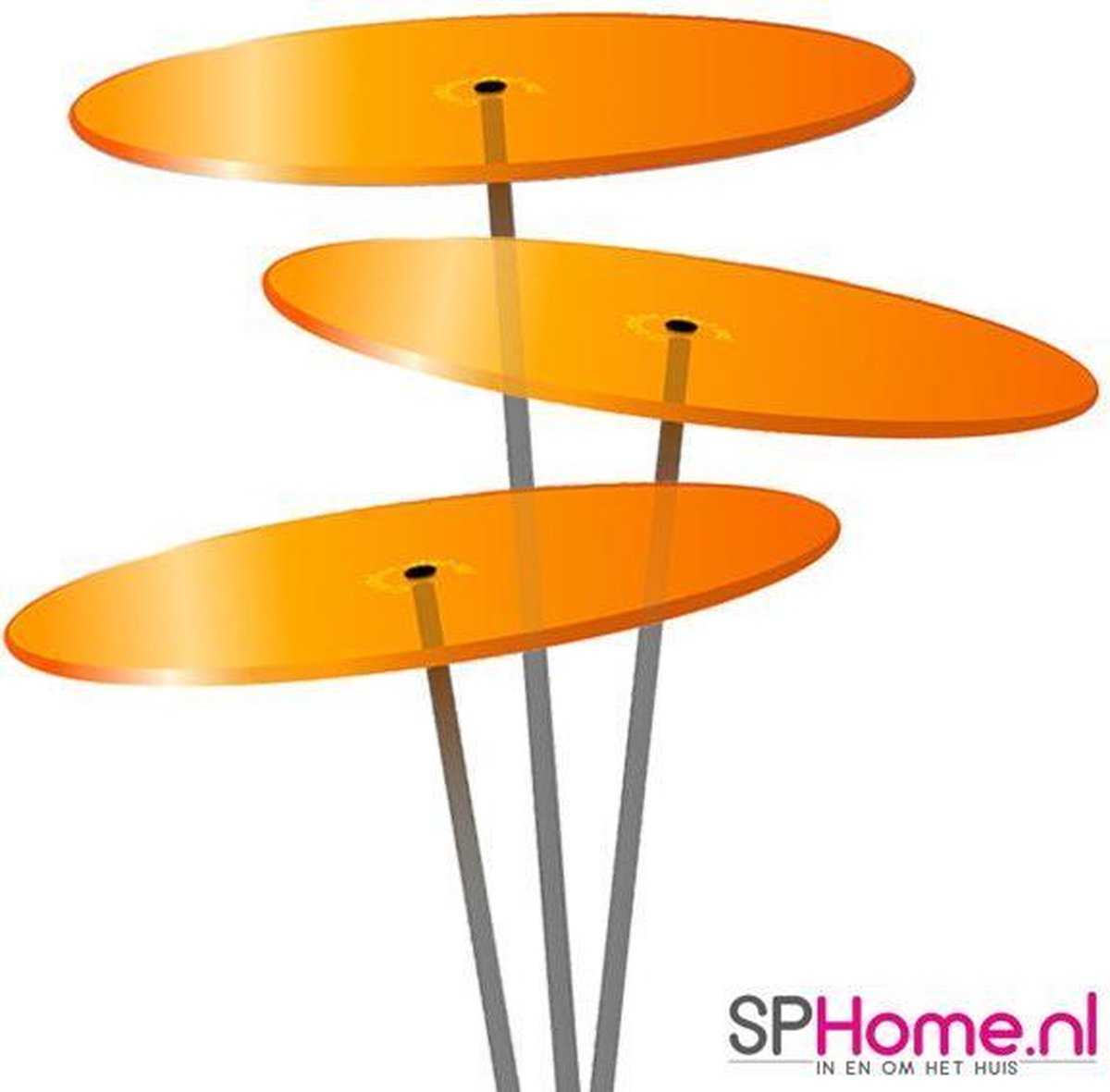 Cazador Del Sol Zonnevangers - tuin decoratie voor buiten - Ø150mm x 120cm Oranje Set3