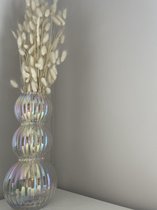 LABEL6. Regenboog effect vaas Coco Maison - Holo effect - Bol vaas - Gekleurd Glas - Shine Vase Rainbow