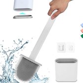 WC borstel- Flexibele Siliconen Toiletborstel met Houder - Hygiënische WC borstel- New Design