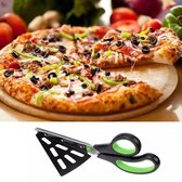 Pizzaschaar - pizzaknipper - pizzames - pizzasnijder - 2 in 1 pizzaschep -Culinario - keukenschaar -Pizza Scissors